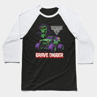 Monster Jam Grave Digger Monster Truck Baseball T-Shirt